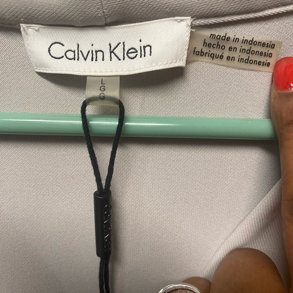 Calvin Klein Gathered V-Neck Sleeveless Top grey size L - Picture 5 of 8